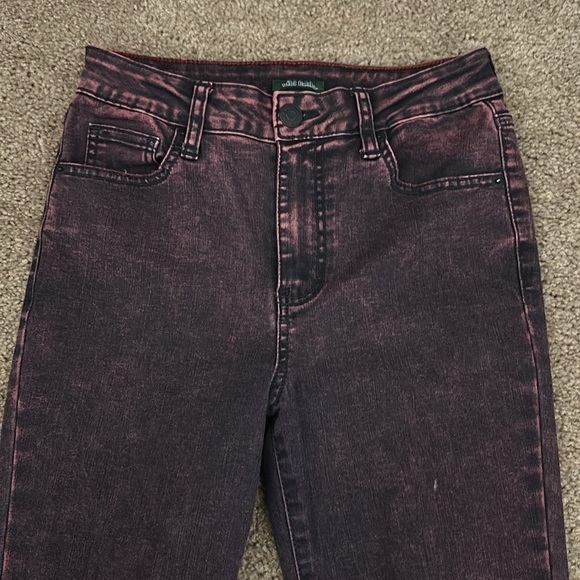 Wild Fable Purple Wash Denim skinny Raw Hem Size 2 - Picture 3 of 13